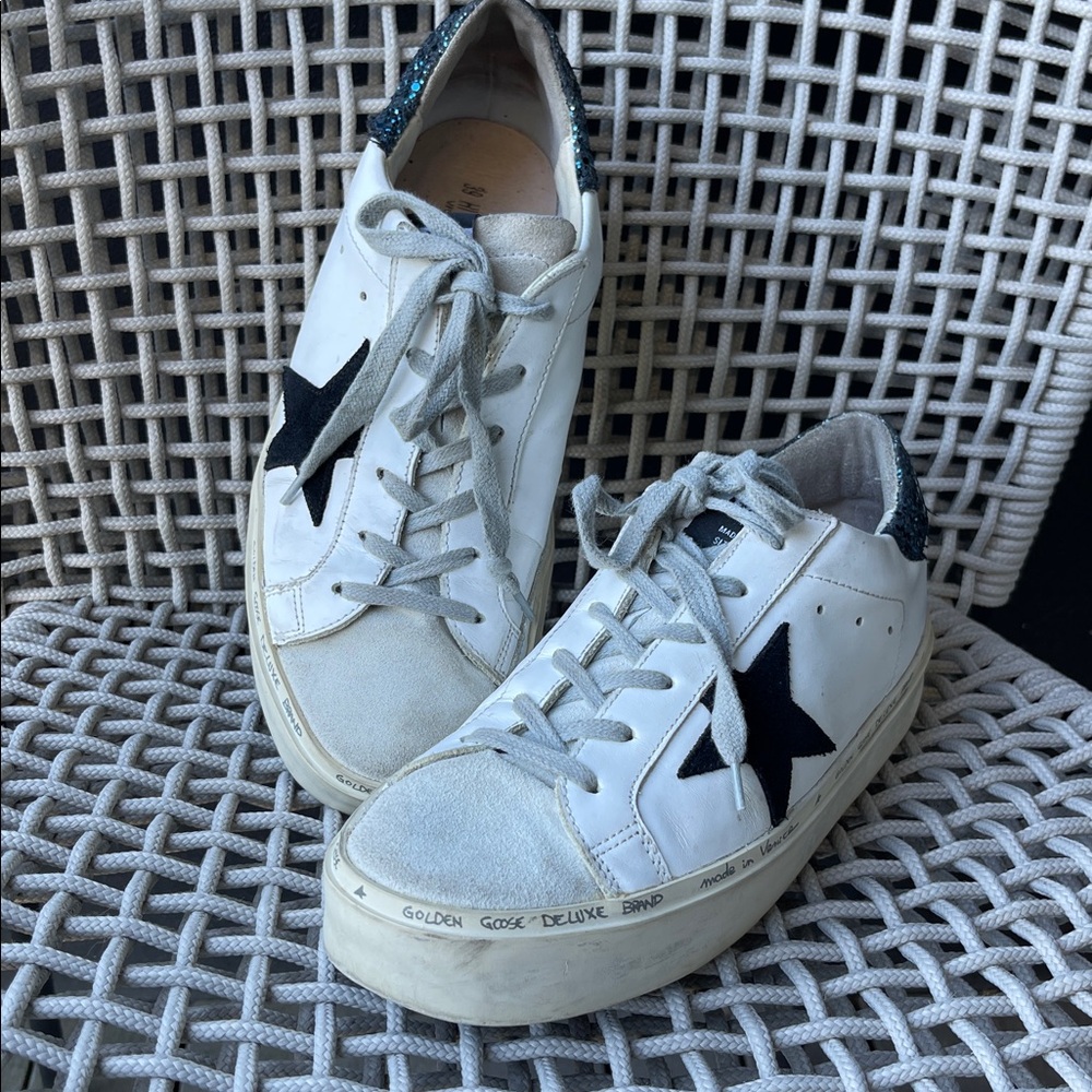 Golden Goose Hi Star |White | blue glitter-back |Size 39| 9 - Picture 6 of 16